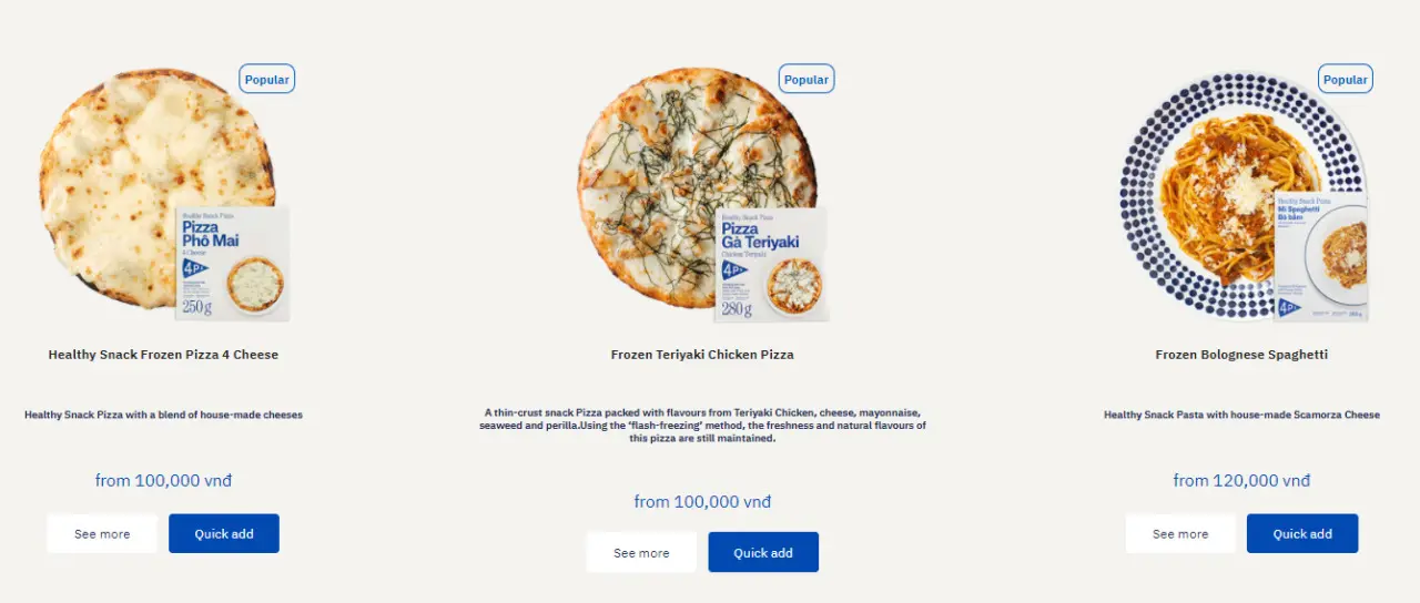 Web Lineデリバリー Pizza4ps 冷凍ピザ パスタetc宅配 ホーチミン ベトナムリアルガイド