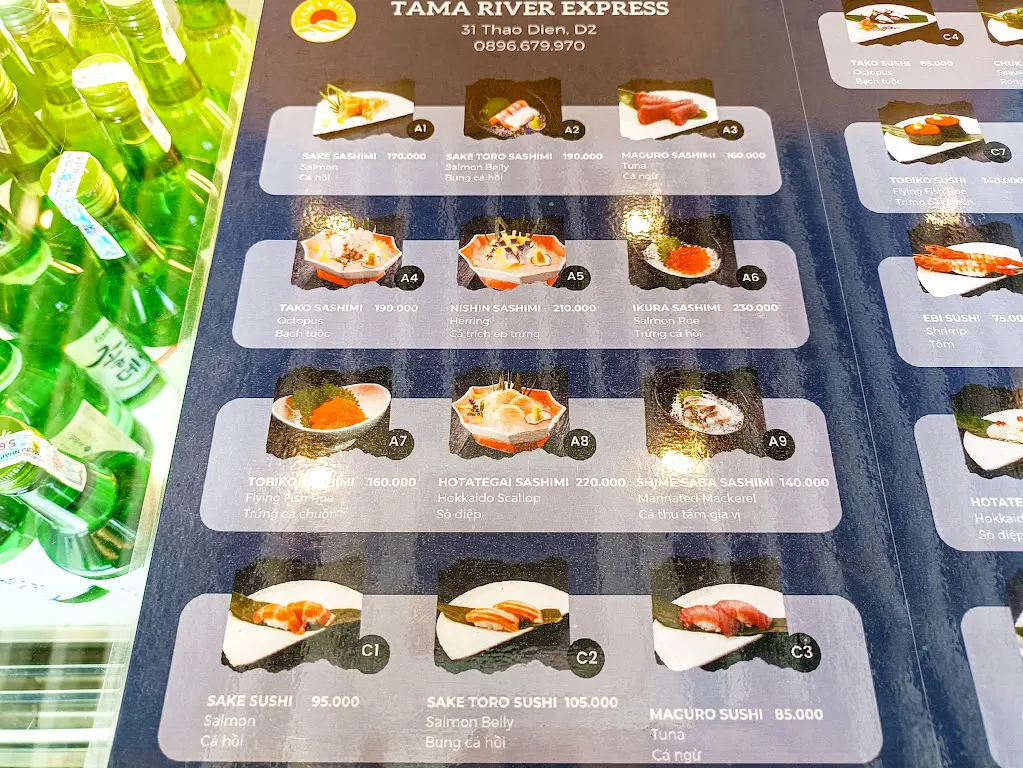 Tama River Express タオディエンの寿司 海鮮丼のテイクアウト専門店 店内飲食もok ベトナムリアルガイド